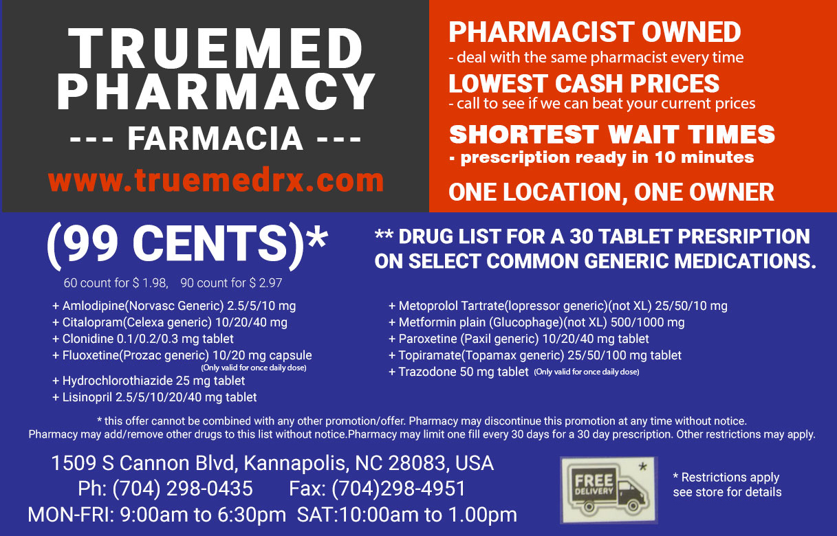 99 Cents Specials Drug List